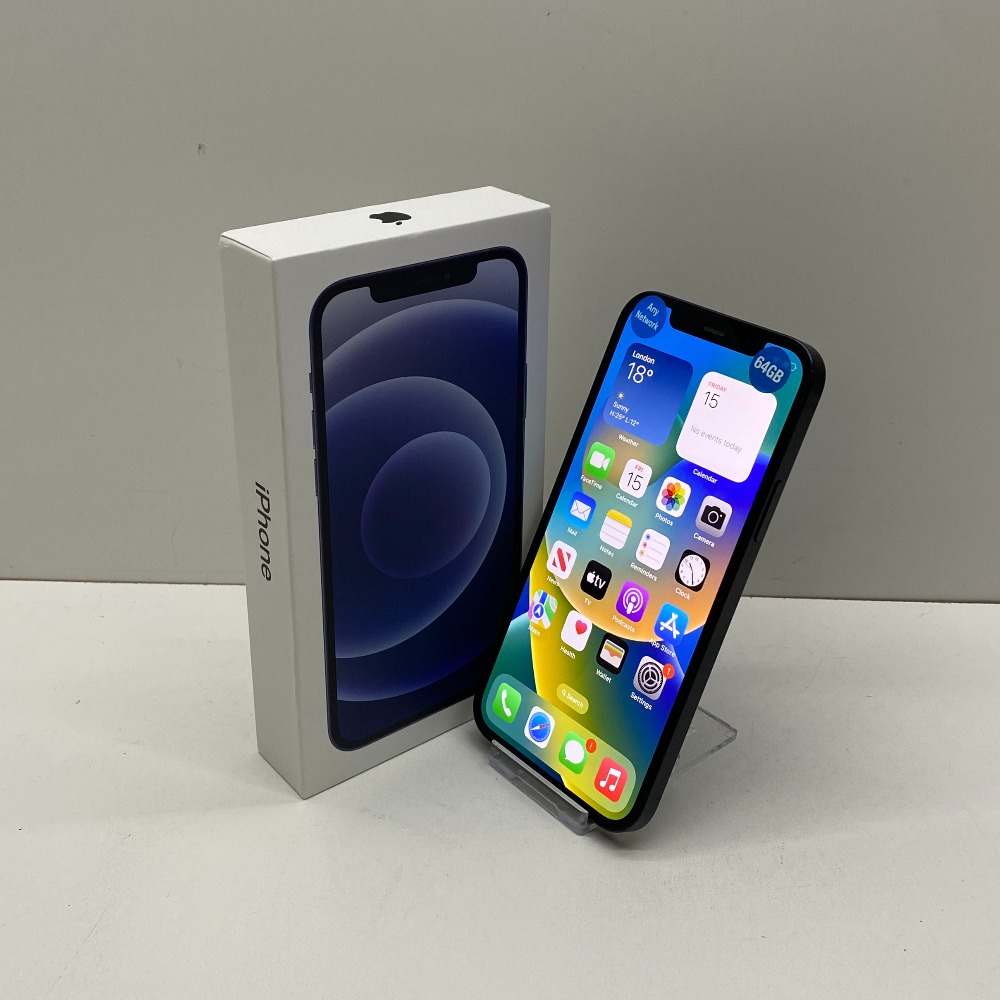 Preowned Apple iPhone 12 64gb Unlocked black Own4Less